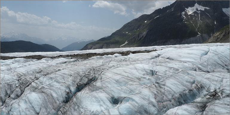 Eismassen so weit das Auge reicht, Aletschgletscher, Wallis