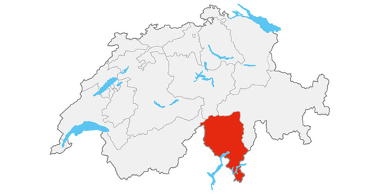 Das Tessin ist der südlichste Teil der Schweiz. 